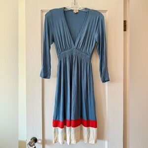 Ella Moss | Dresses | Ella Moss Long Sleeve Black Jersey Knit Shift Dress  Vneck Size Medium | Poshmark